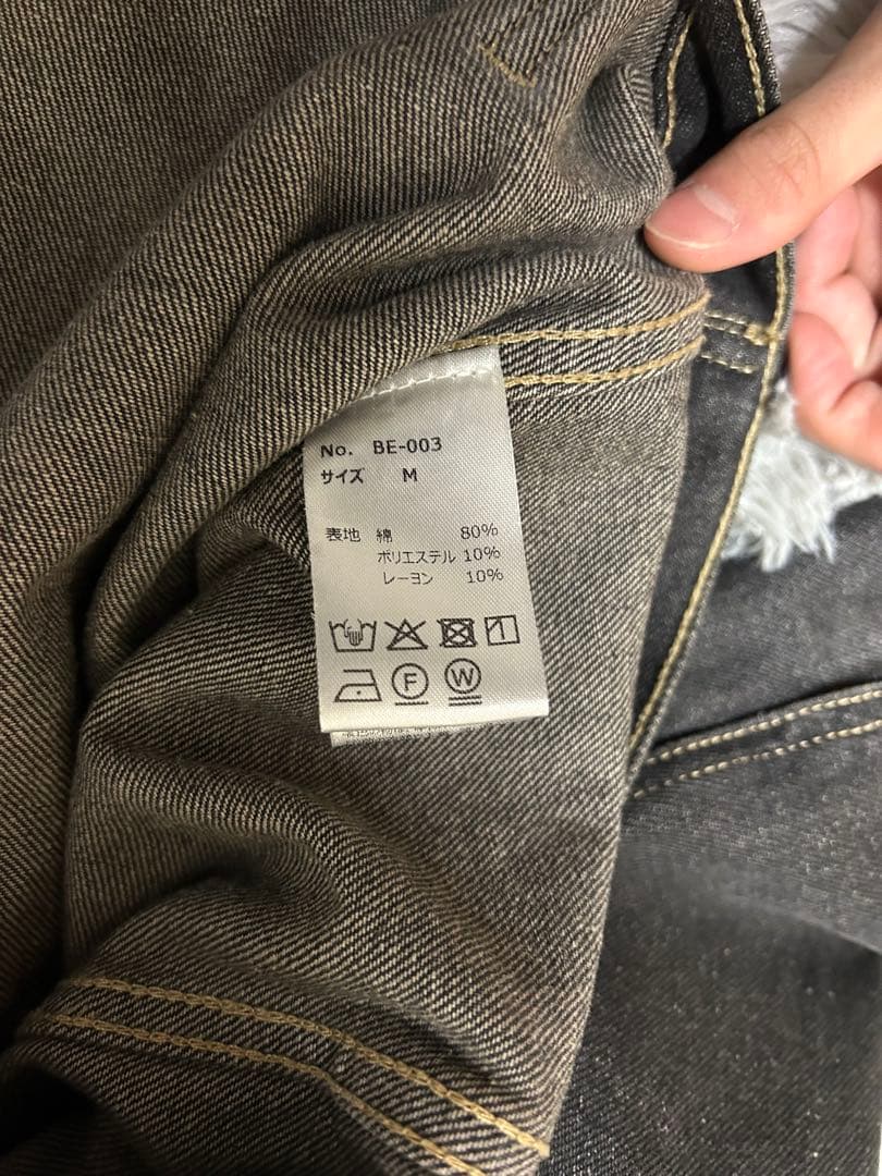 BELVET ブラックデニムジャケット