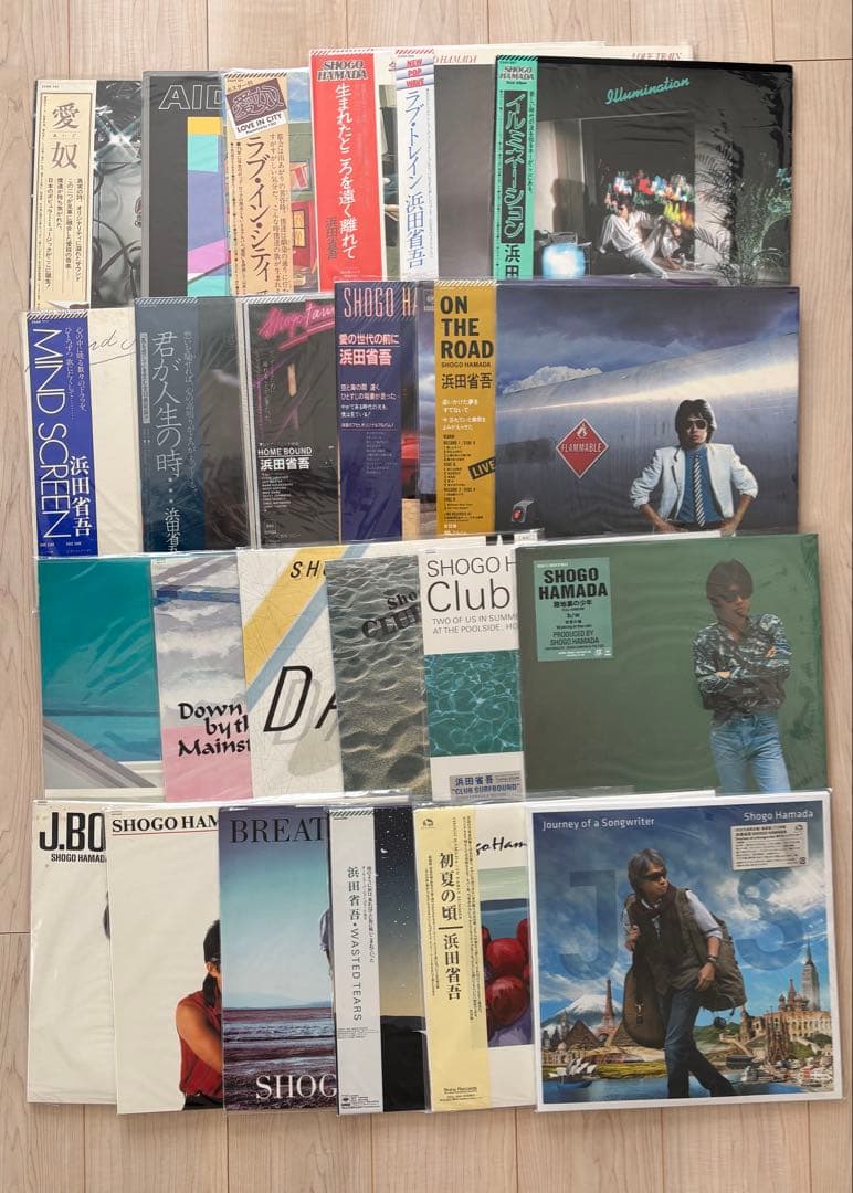 浜田省吾　アナログ盤ＬP まとめて24枚セット