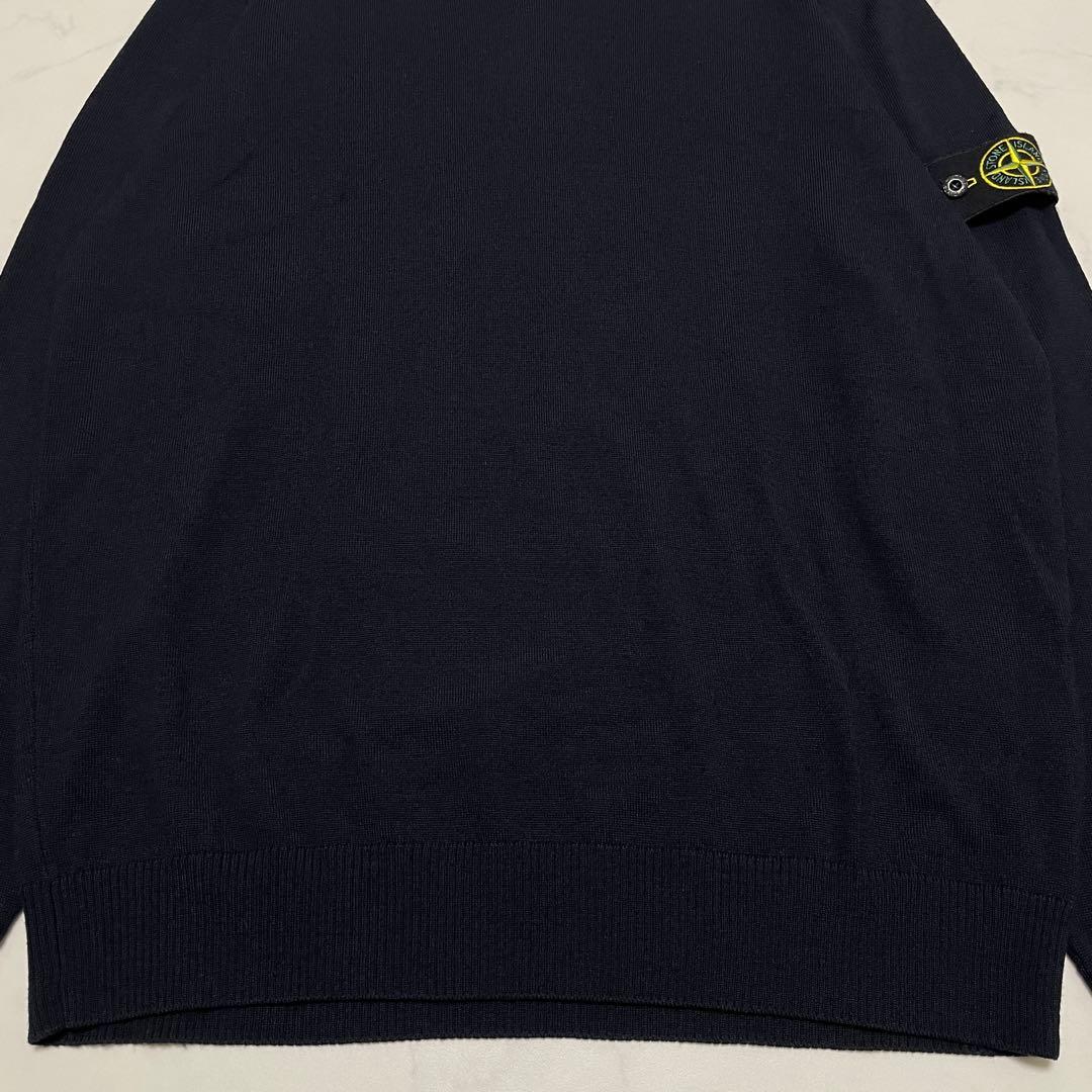 STONE  ウール　クルーネック　セーター　ネイビー　Lサイズ