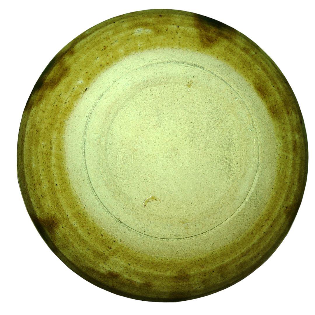 黄瀬戸平鉢　菓子鉢　木箱付