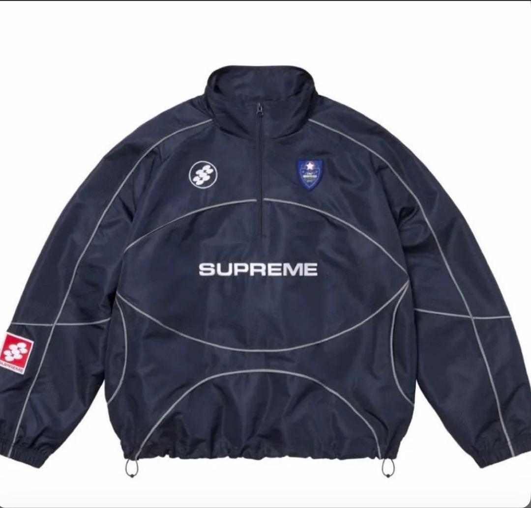 美品 Supreme Reflective Piping Pullover S