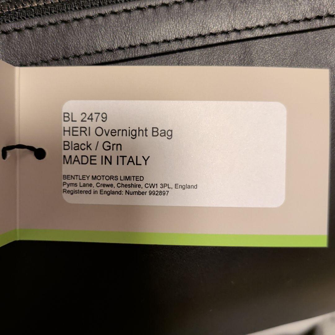 BENTLEY ブラックレザーボストンバッグ