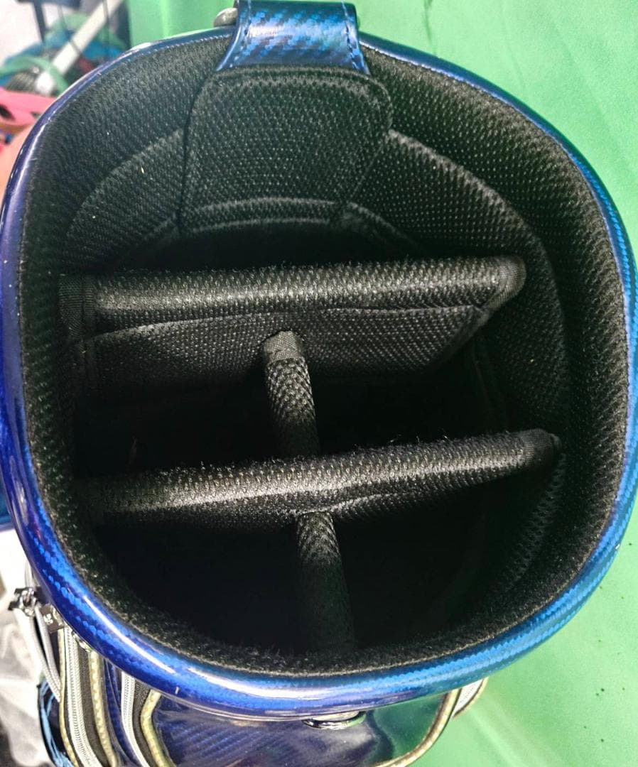 送料無料／お買い得　HONMA 高級エナメル キャディバッグ総刺繡BLUE