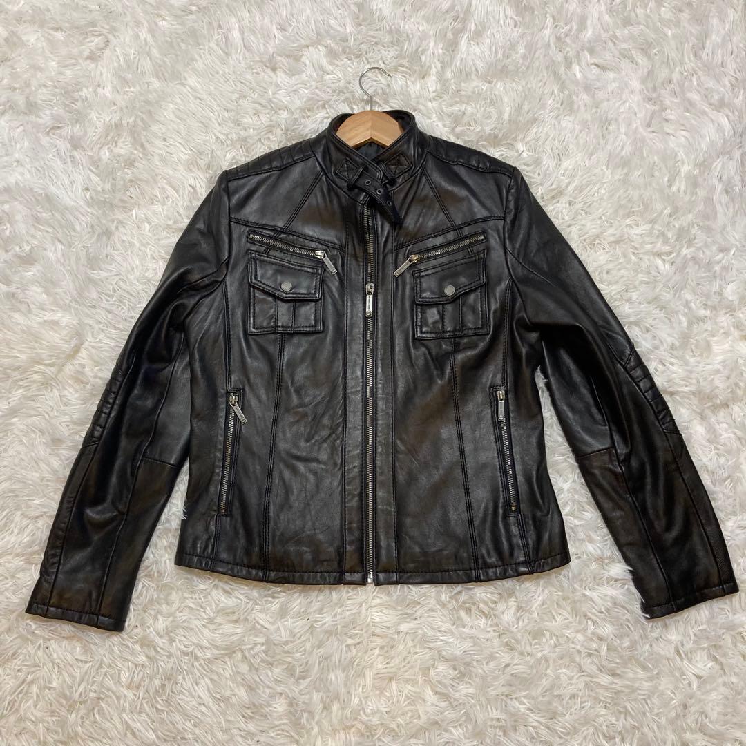 MICHAEL KORS シングルライダース レザージャケット　L
