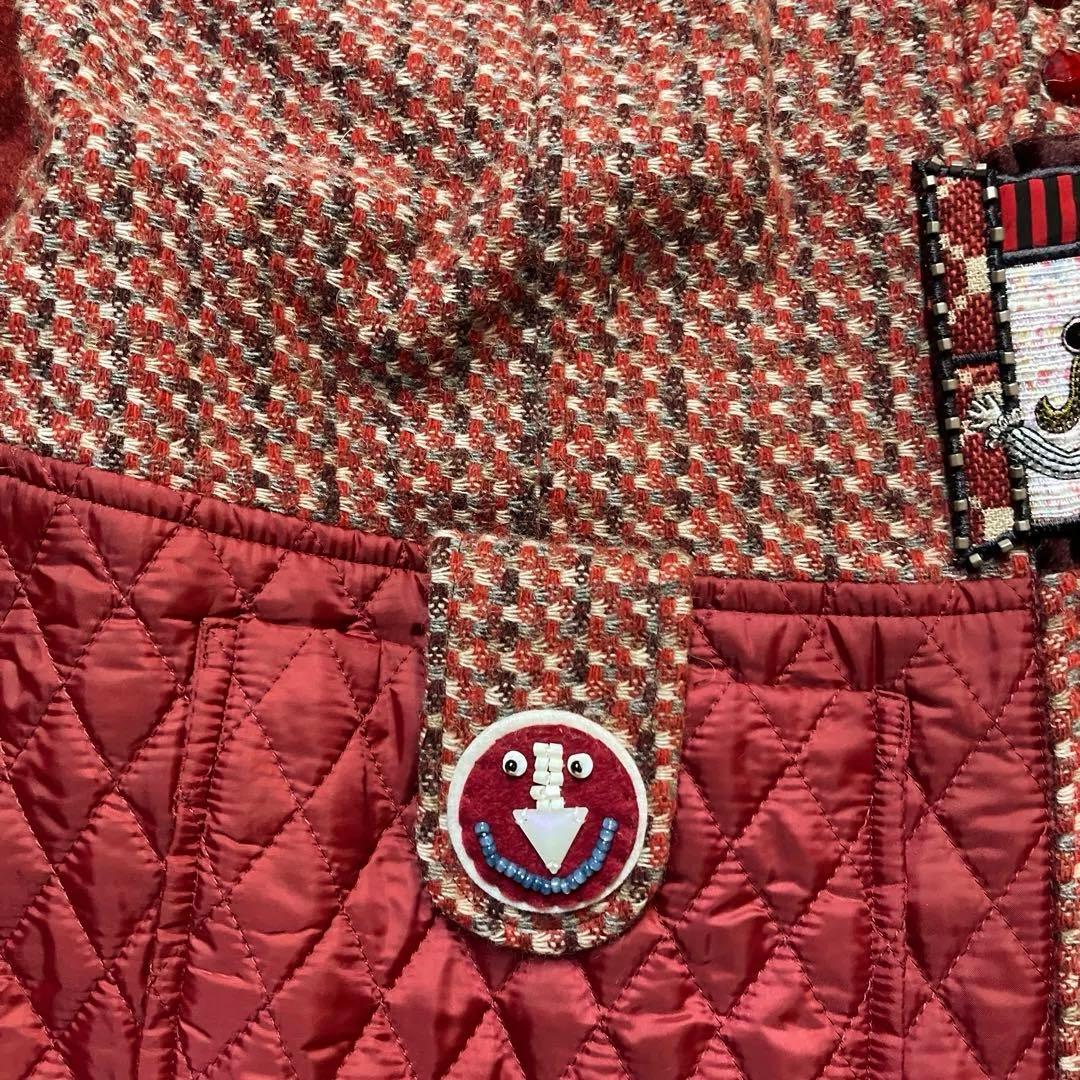 アルベロベロ.ブタさん中綿入りキルティング暖かジレ