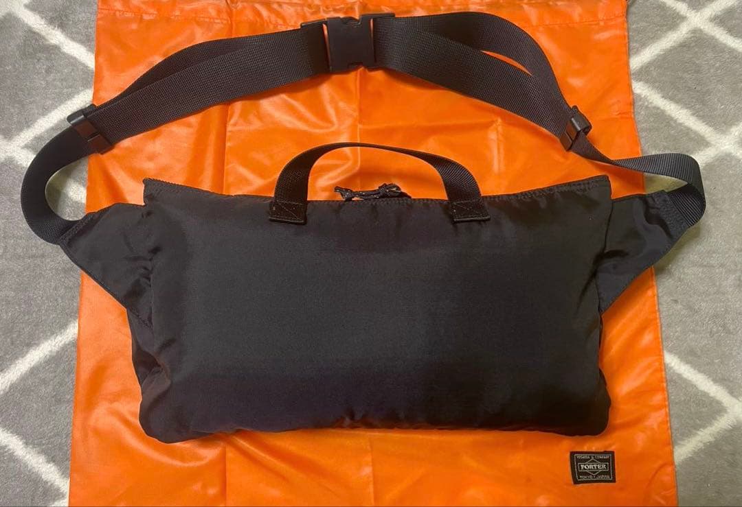 【未使用級】PORTER ポーター フォース ウエストバッグ ブラック
