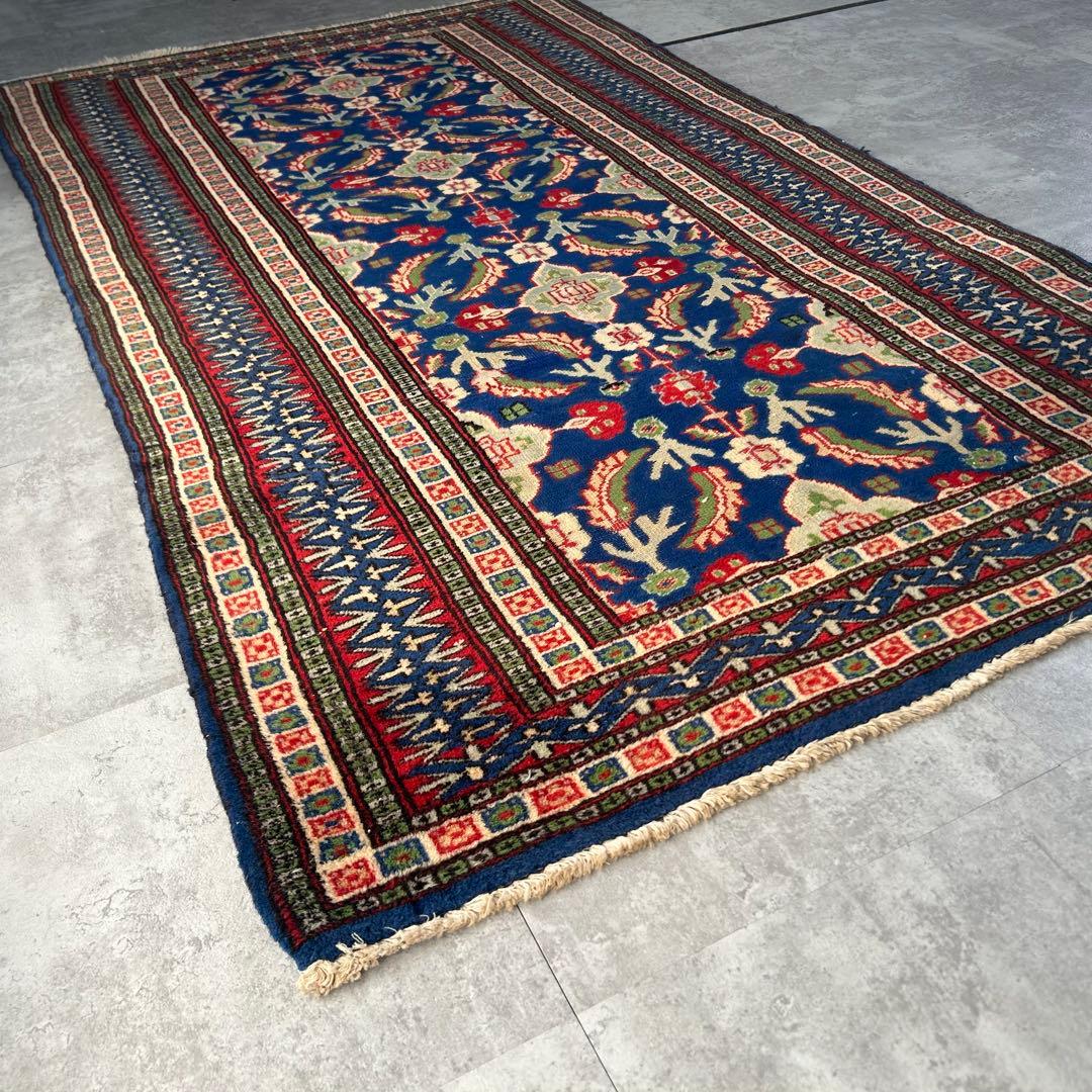 【1980s Vintage】151cm × 89cm ラホール産 ラグ