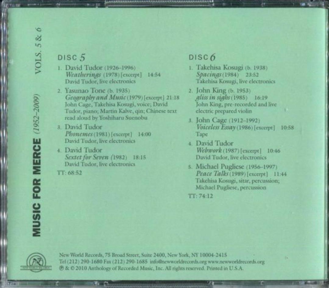 クラシック 10CD Music For Merce