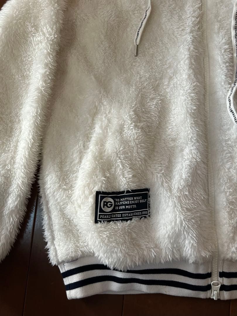 PEARLY GATES★白ふわもこフード付きパーカーサイズ0