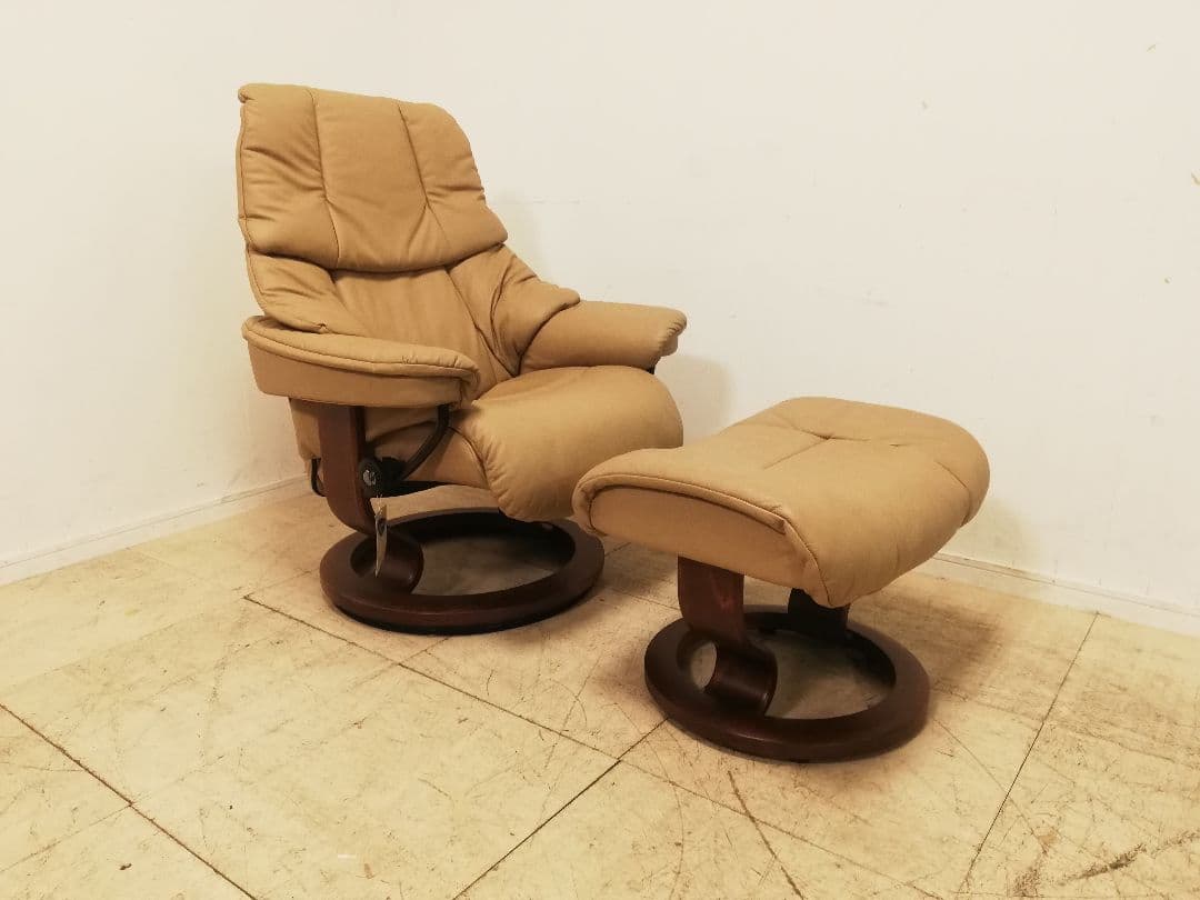 モデルルーム展示品 EKORNES ストレスレスチェア レノ（S） オットマン付
