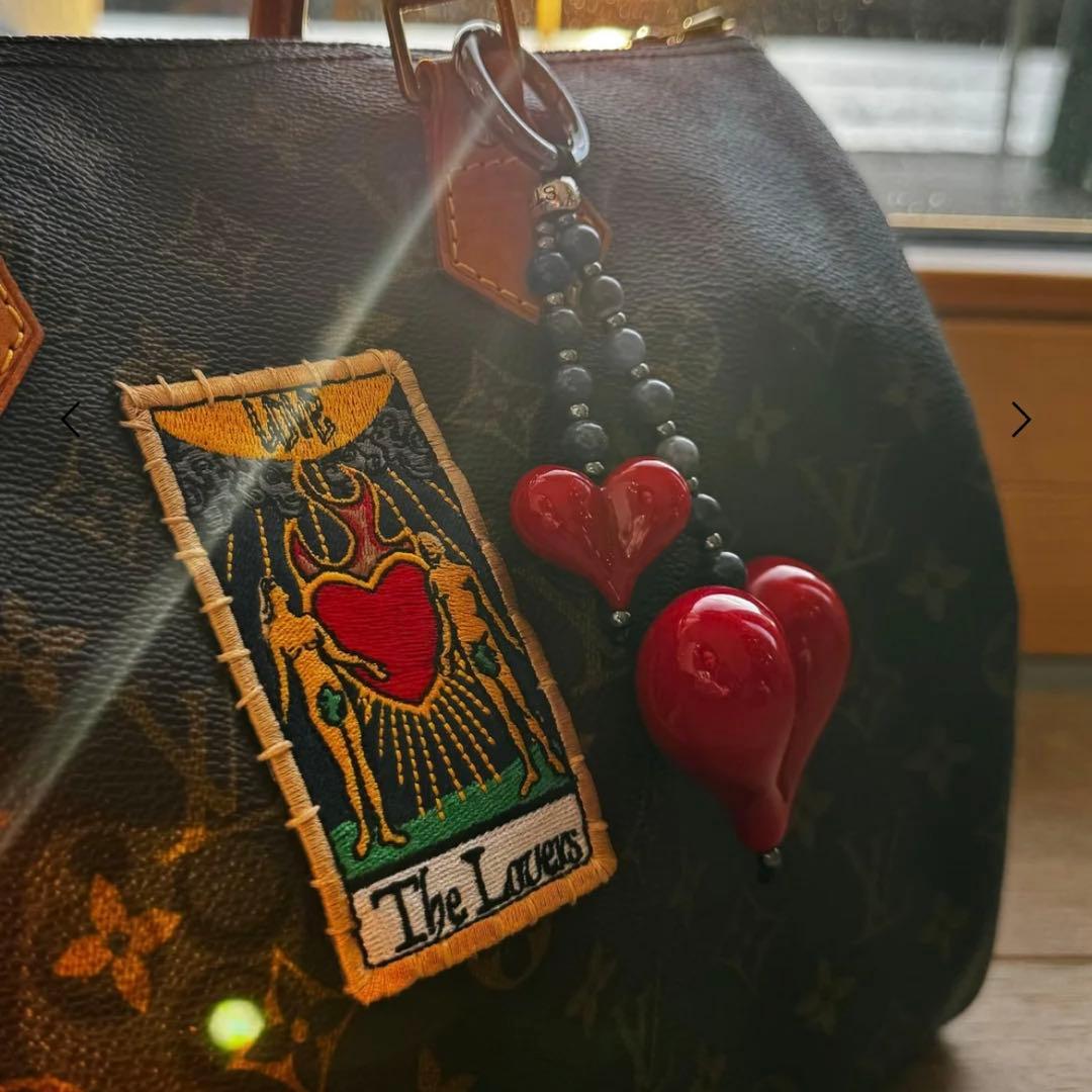 正規品 ストリングティング　バッグチャーム　ラピスラズリ　ハート