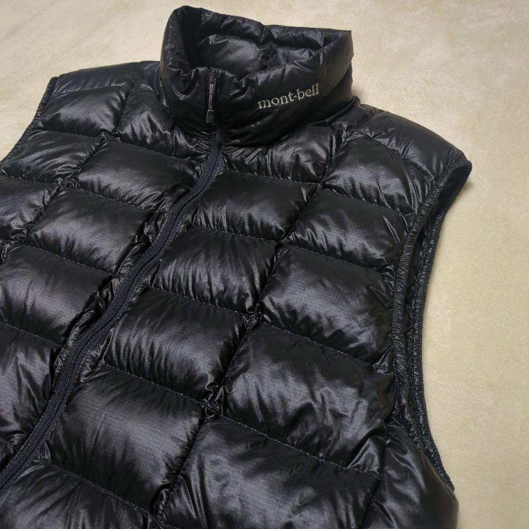 モンベル【良品】廃盤 スペリオダウン ベスト L 黒　軽量 800FP メンズ