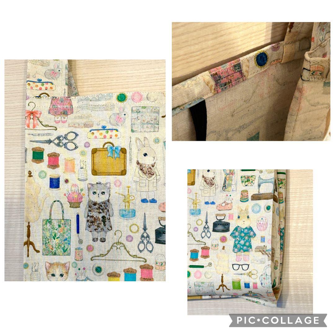 3☆22fabric生地使用☆レジ袋型マイバッグ