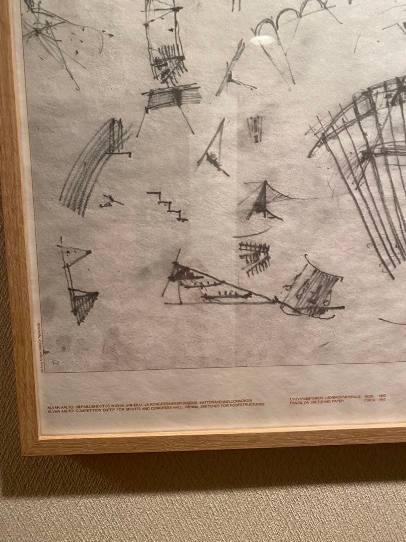 アルヴァ・アアルト　Alvar Aalto スケッチポスター