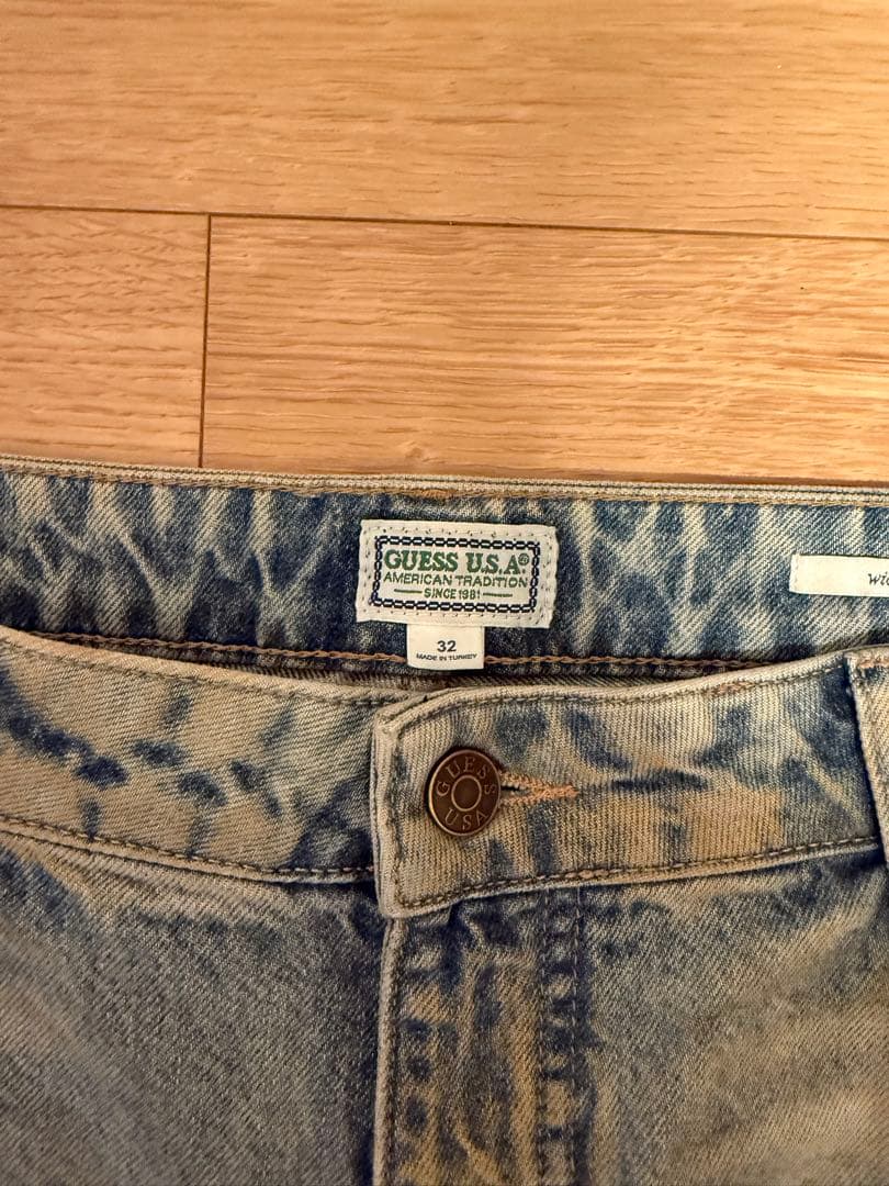 【売り切り】 25aw GUESS USA ワイド バギー デニムパンツ