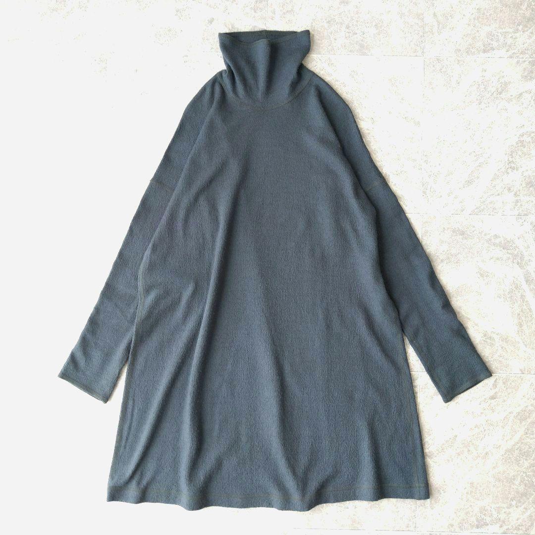 068 b-hana様 ヨーガンレール ウール タートルネック ニットワンピース