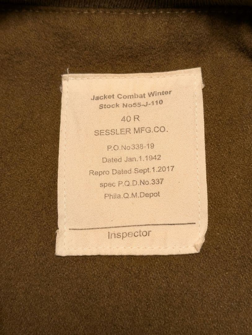 ワッペン付き 後期型 SESSLER タンカース コンバットジャケット 40R