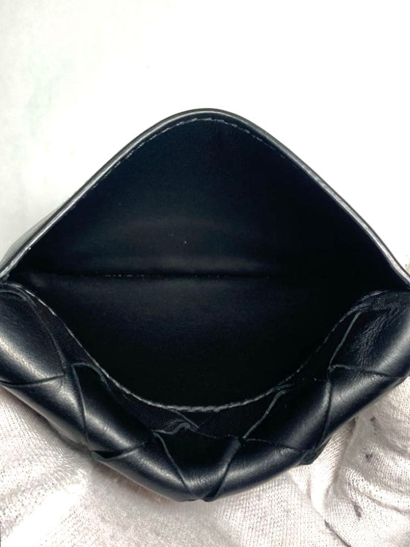 良品　ボッテガヴェネタ　イントレチャート　カードケース　名刺入れ　RFID クロ