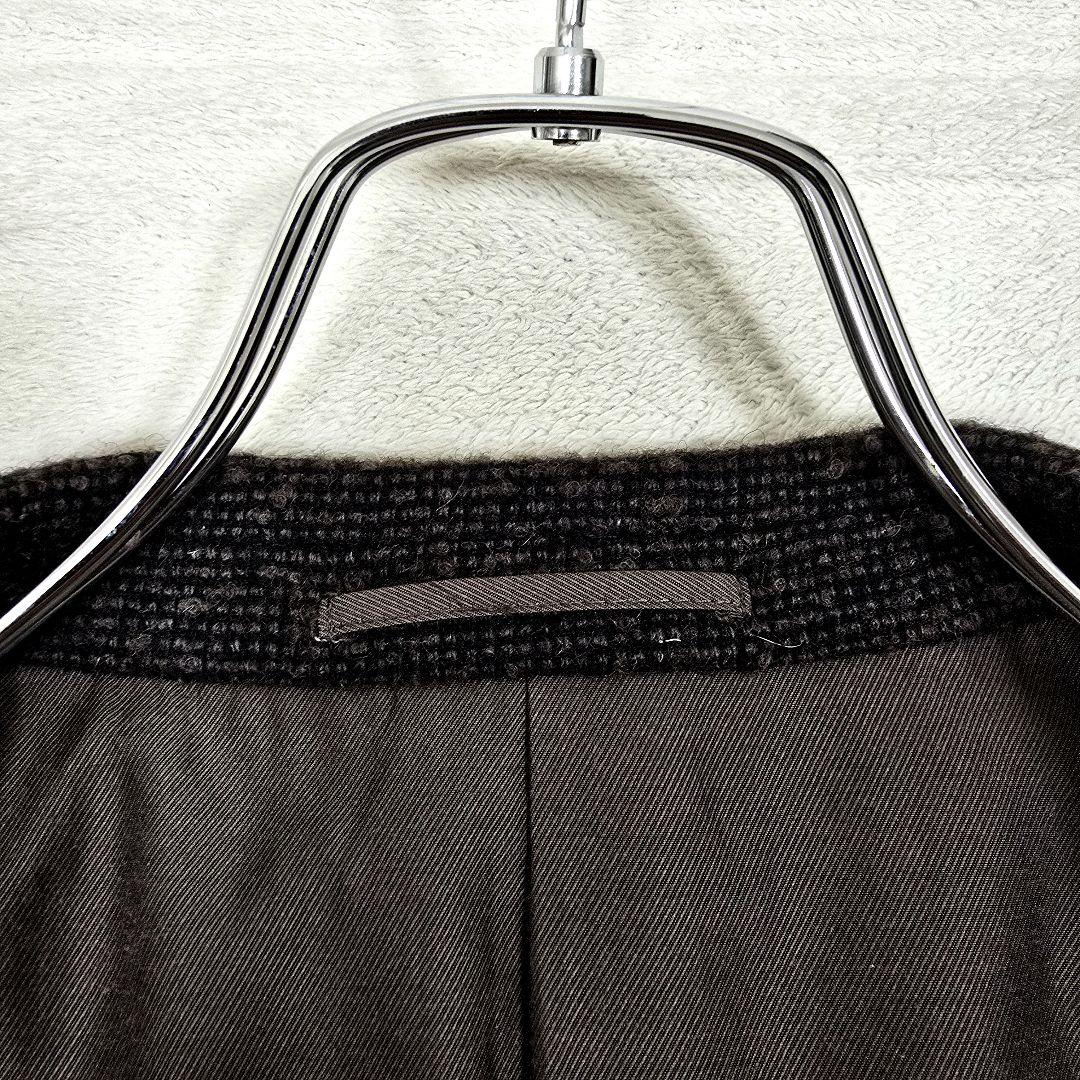 極美品 ジェイプレス テーラードジャケット アルパカ ツイード ブラウン L