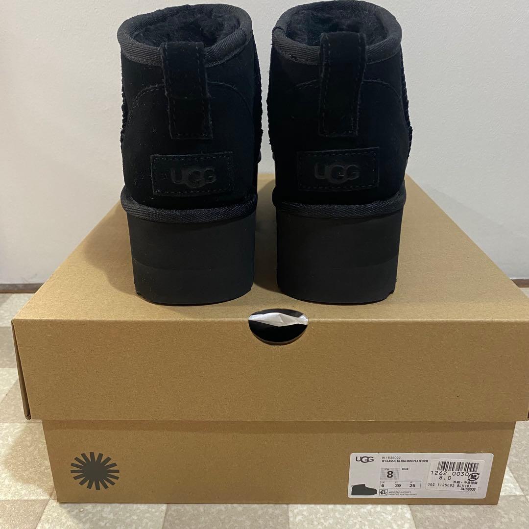 UGG クラシック ウルトラミニ プラットフォーム 25cm ブラック