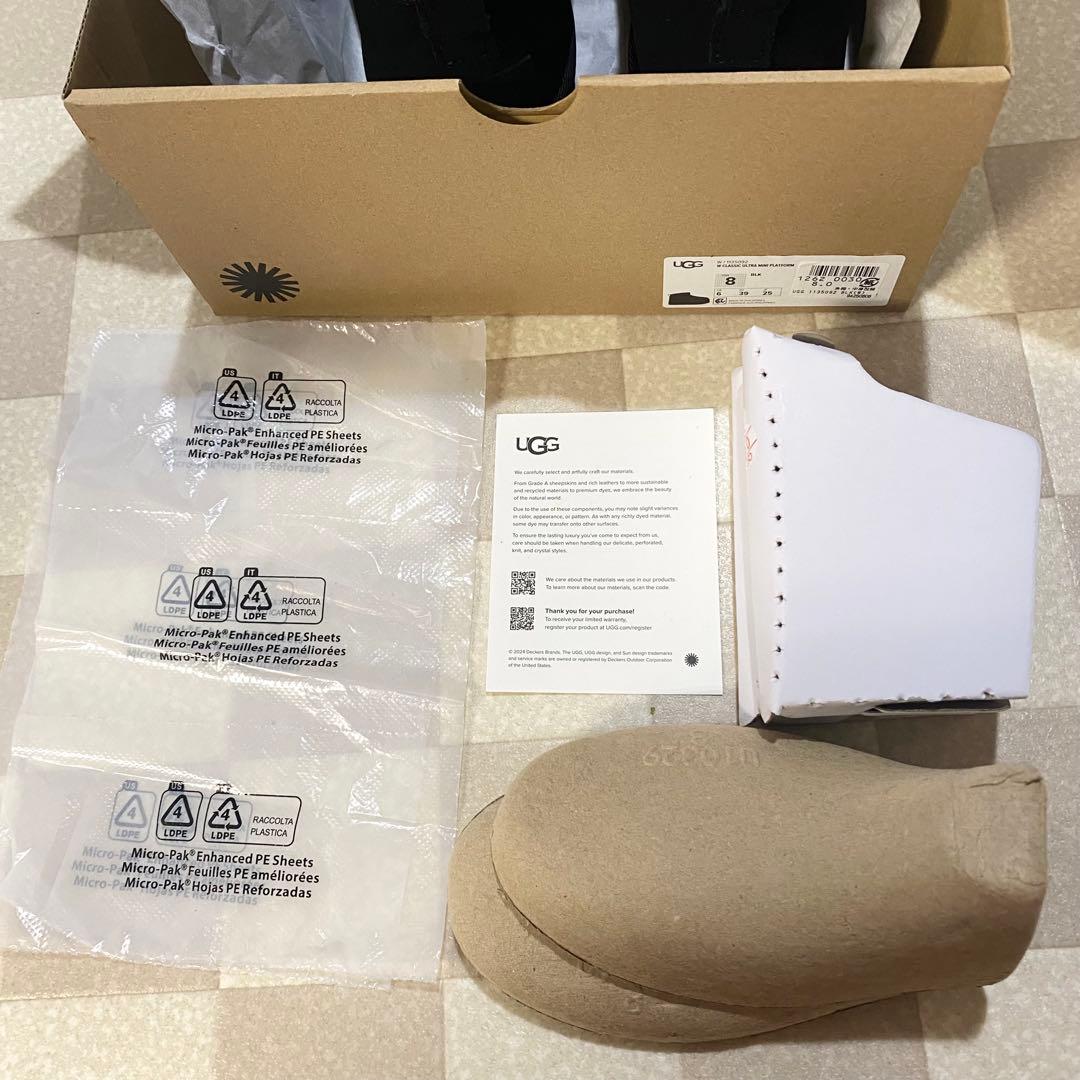 UGG クラシック ウルトラミニ プラットフォーム 25cm ブラック