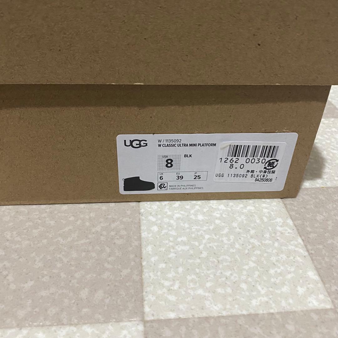 UGG クラシック ウルトラミニ プラットフォーム 25cm ブラック