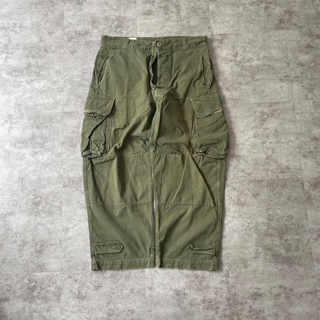 60s フランス軍 実物 M47 後期 カーゴパンツ カーキ Size13