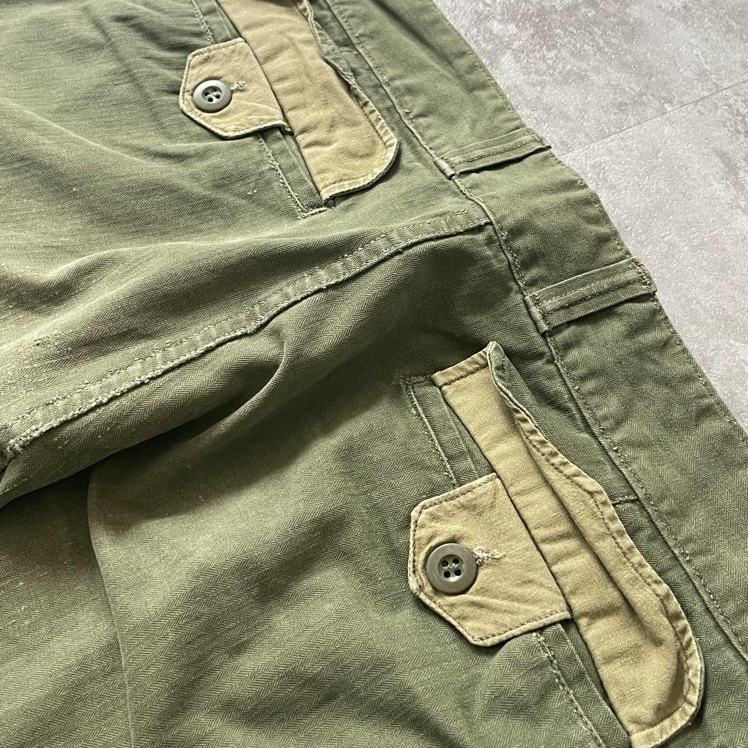 60s フランス軍 実物 M47 後期 カーゴパンツ カーキ Size13
