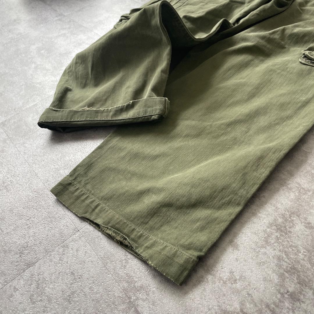 60s フランス軍 実物 M47 後期 カーゴパンツ カーキ Size13