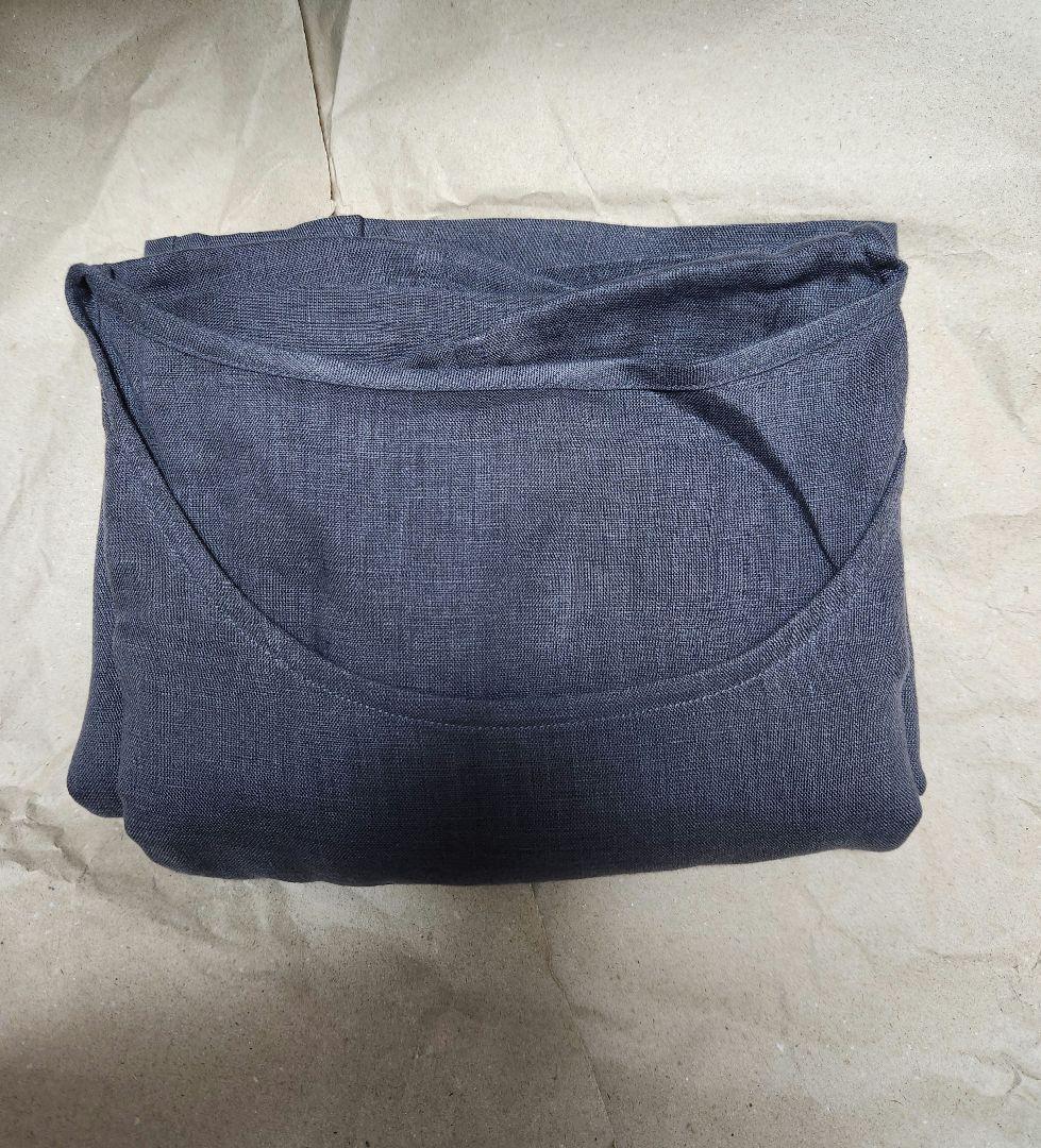 新品 wafu. リネントップス ／ 藍墨茶 p012a-isc1