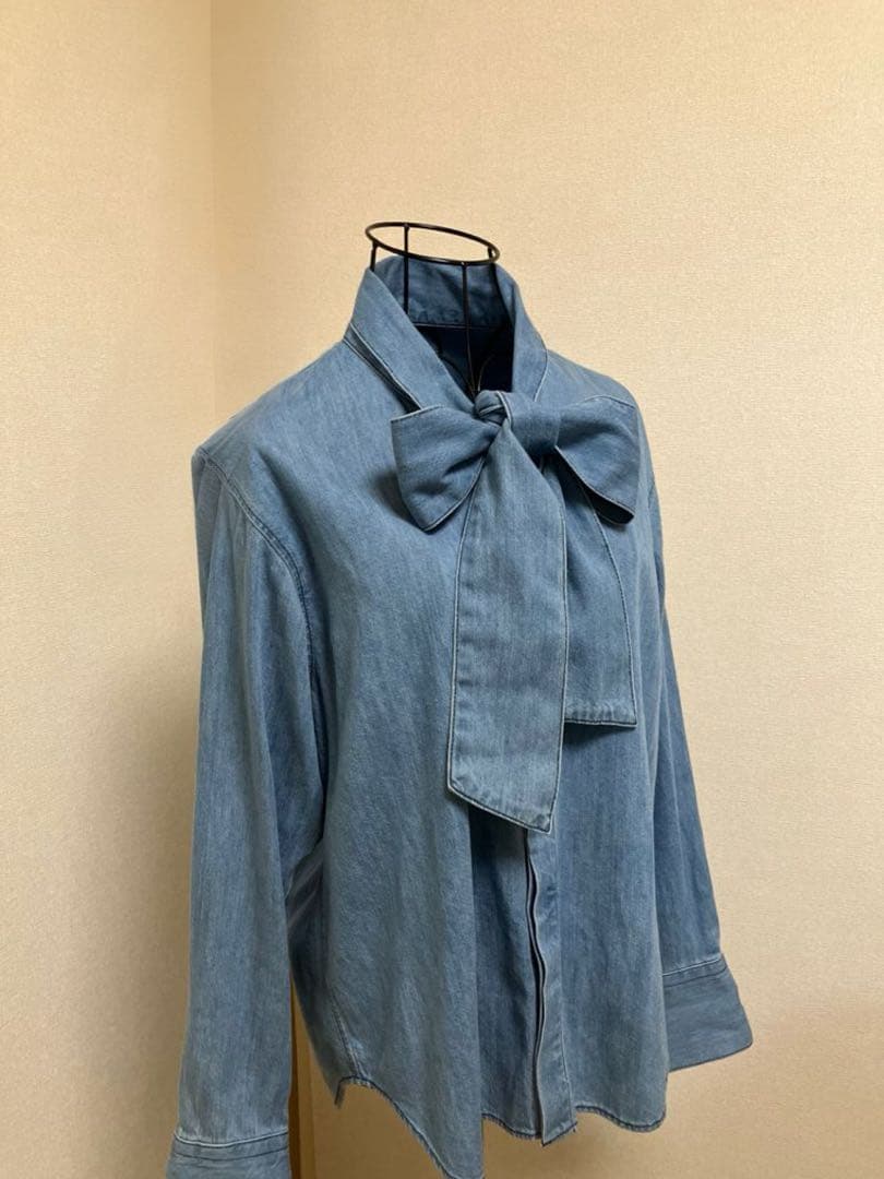 トゥモローランド マカフィー デニムリボン付き長袖シャツ