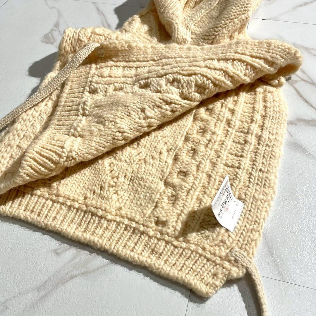 極美品✨タオコムデギャルソン バトナー コラボ ニットベスト フード ケーブル