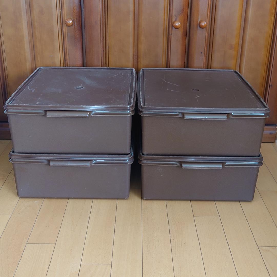 Ouioui　 タッパーウェア スーパーケース ブラウン4個ブラック3個