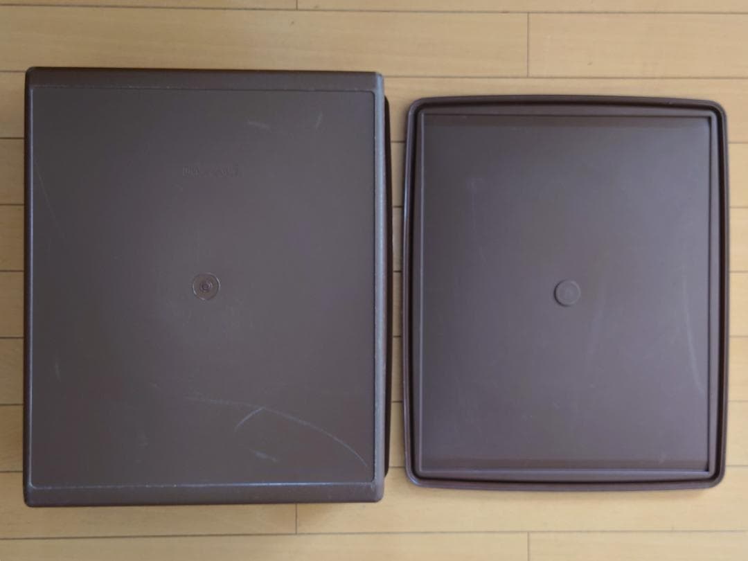 Ouioui　 タッパーウェア スーパーケース ブラウン4個ブラック3個