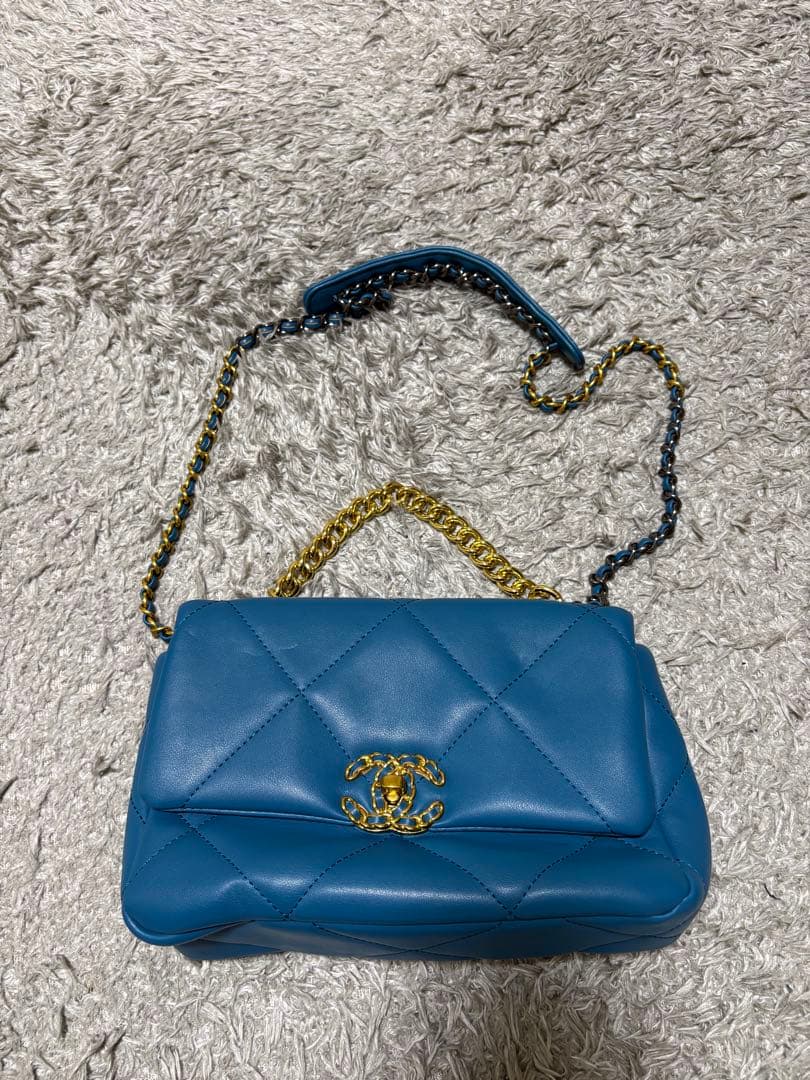 もも　 ④シャネル　ブルー　チェーンバッグ　ノベルティ