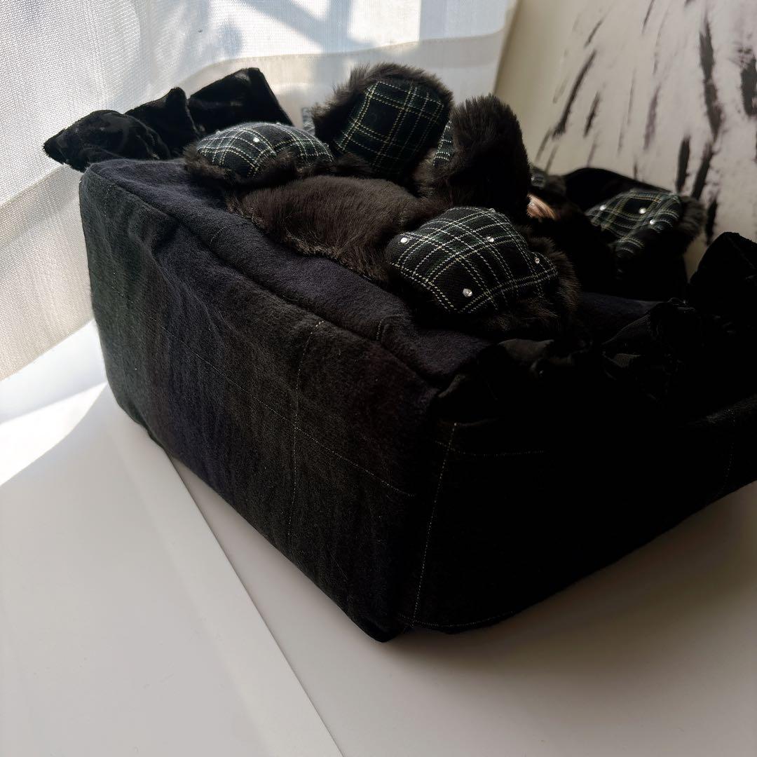 喜*ん様 コヤンイサムチョン　うさ耳マロンちゃん　トートバッグ　ハンドメイド　黒