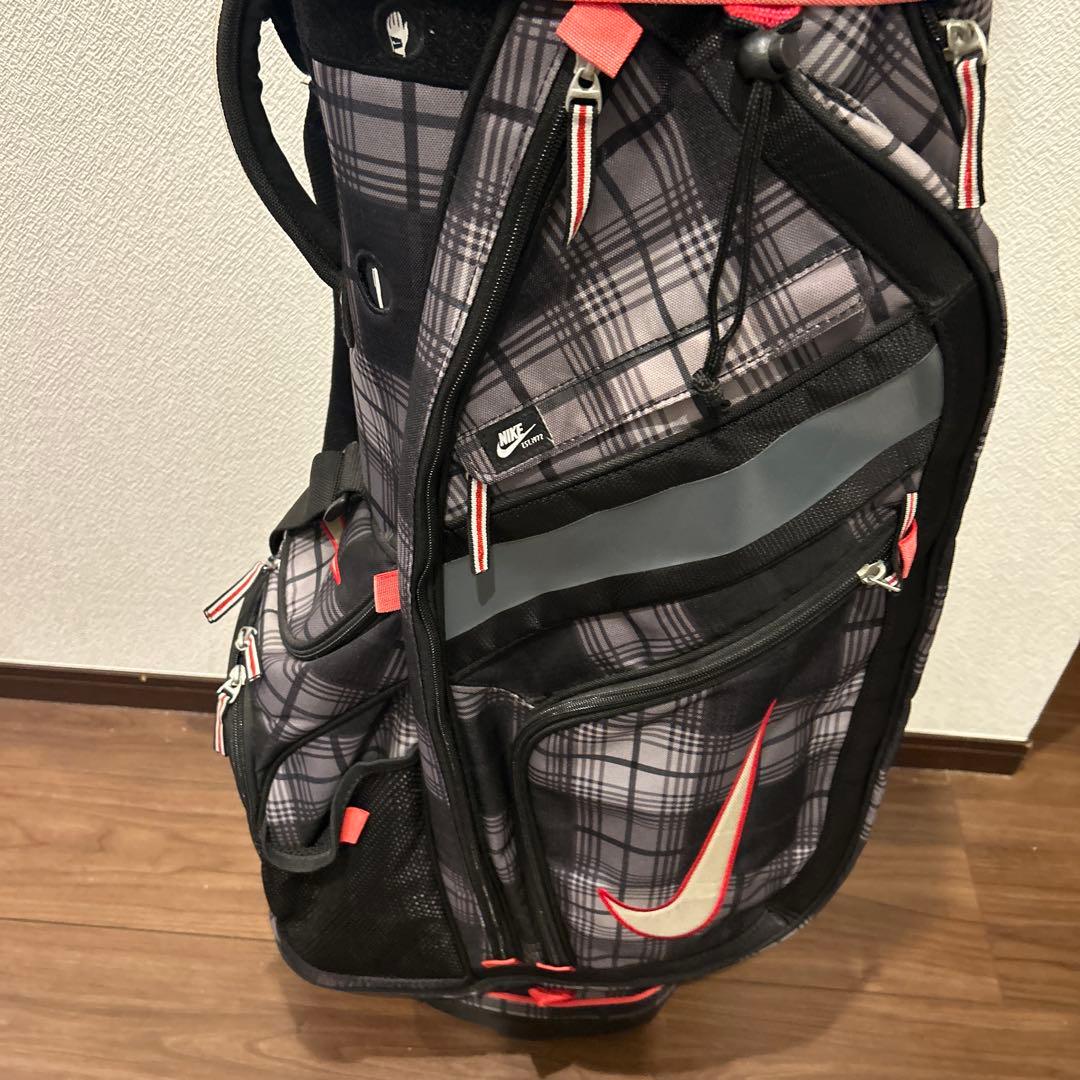 【美品】NIKE ナイキ キャディバッグ チェック柄　14分割