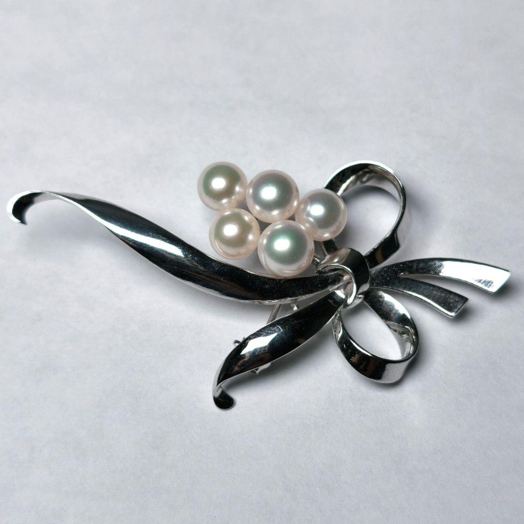 【美品 最高級】ミキモト ブローチ パール リボン 愛子様 ご着用