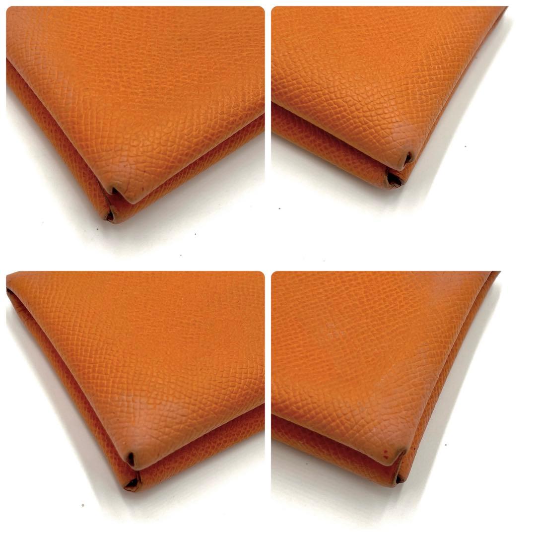 【極稀少】エルメス カルヴィデュオ ケース カードケース オレンジ