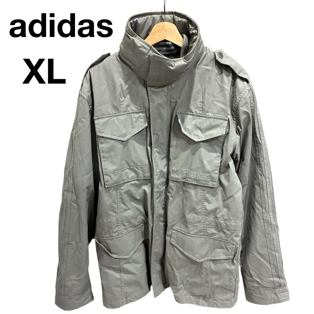 【希少】 adidas Mー65 フィールドジャケット グレー XL ミリタリー