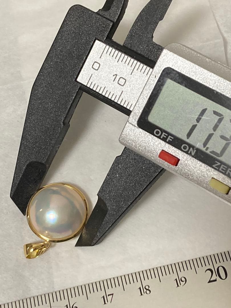 k*s様 k18 マベパール　ネックレストップ