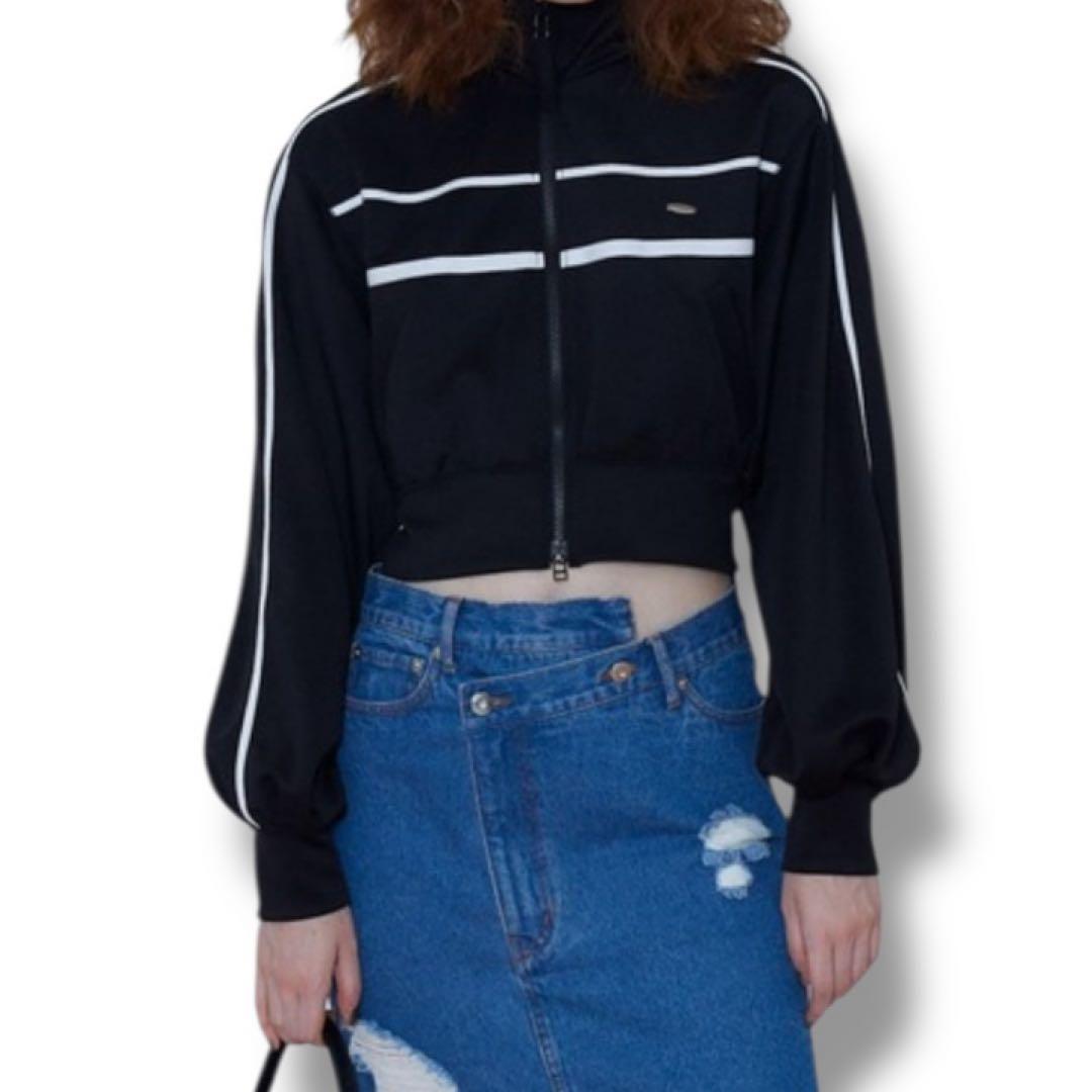 【美品】MAISON SPECIAL ダブルラインジャージジャケット　ブラック