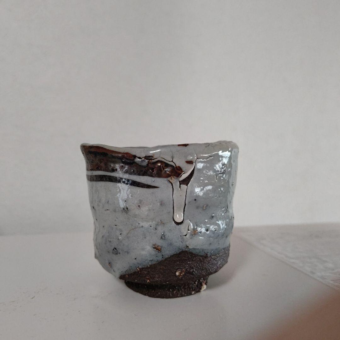 唐津焼き巨匠田中佐次郎作品絵唐津杯　高さ6口径6.5 新品未使用　箱無し