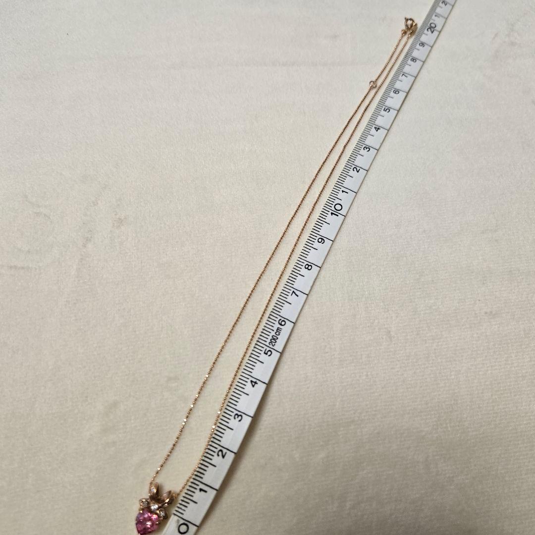 TSUTSUMI ジュエリーツツミ K10 ピンクゴールド ハート ネックレス