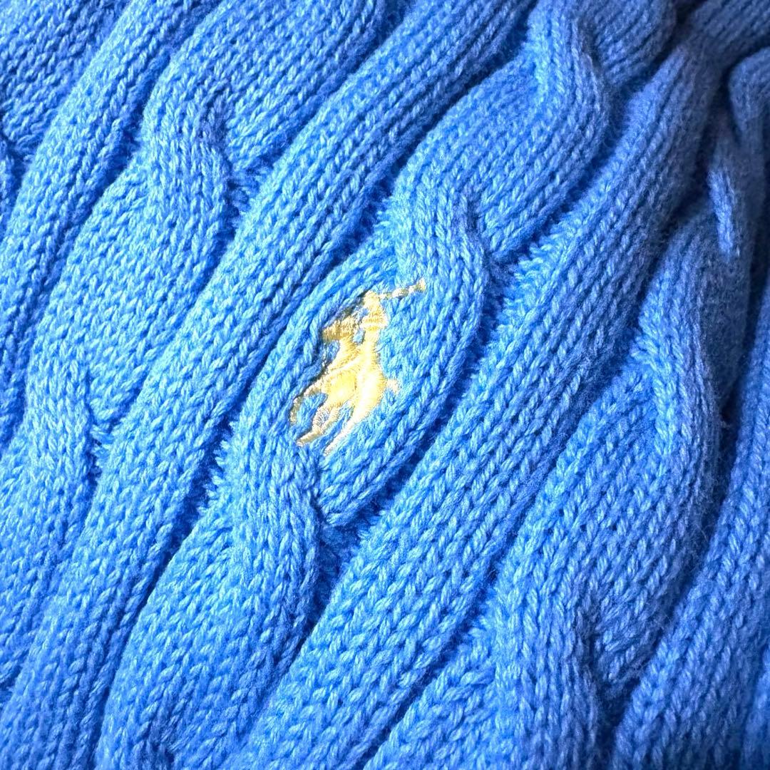 ラルフ Ralph Lauren ケーブルニット XL ペプラム カーディガン