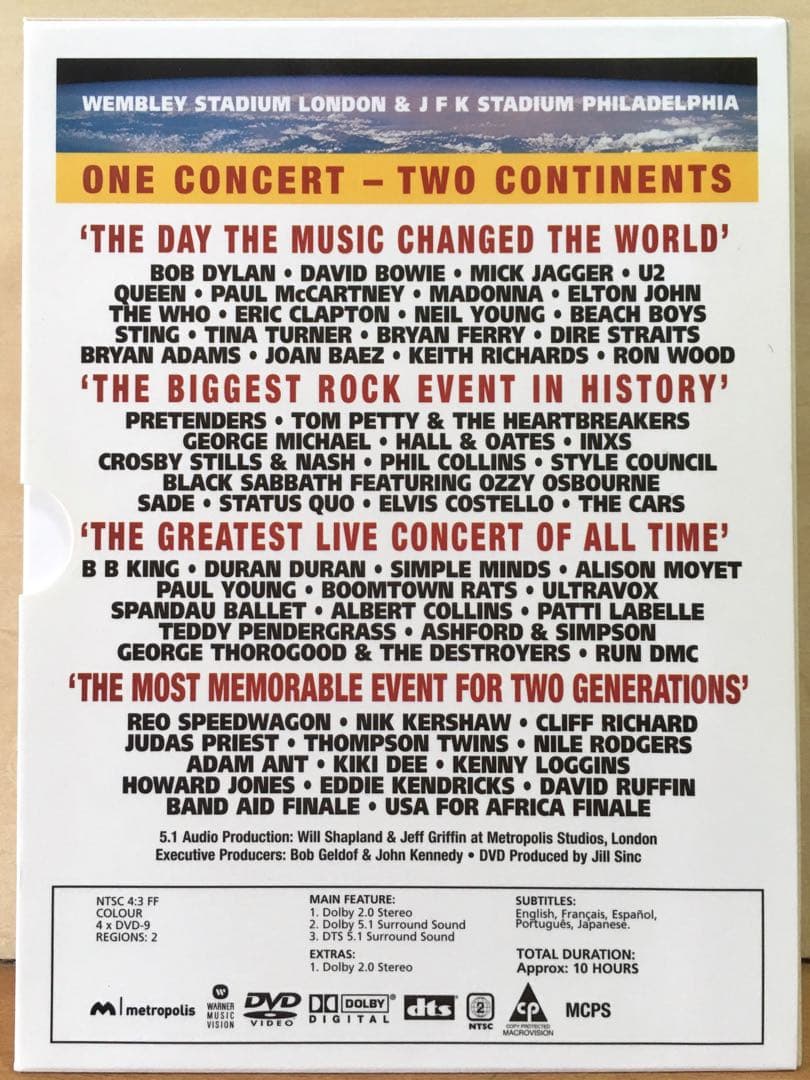 『ライブ・エイド』 DVD4枚組