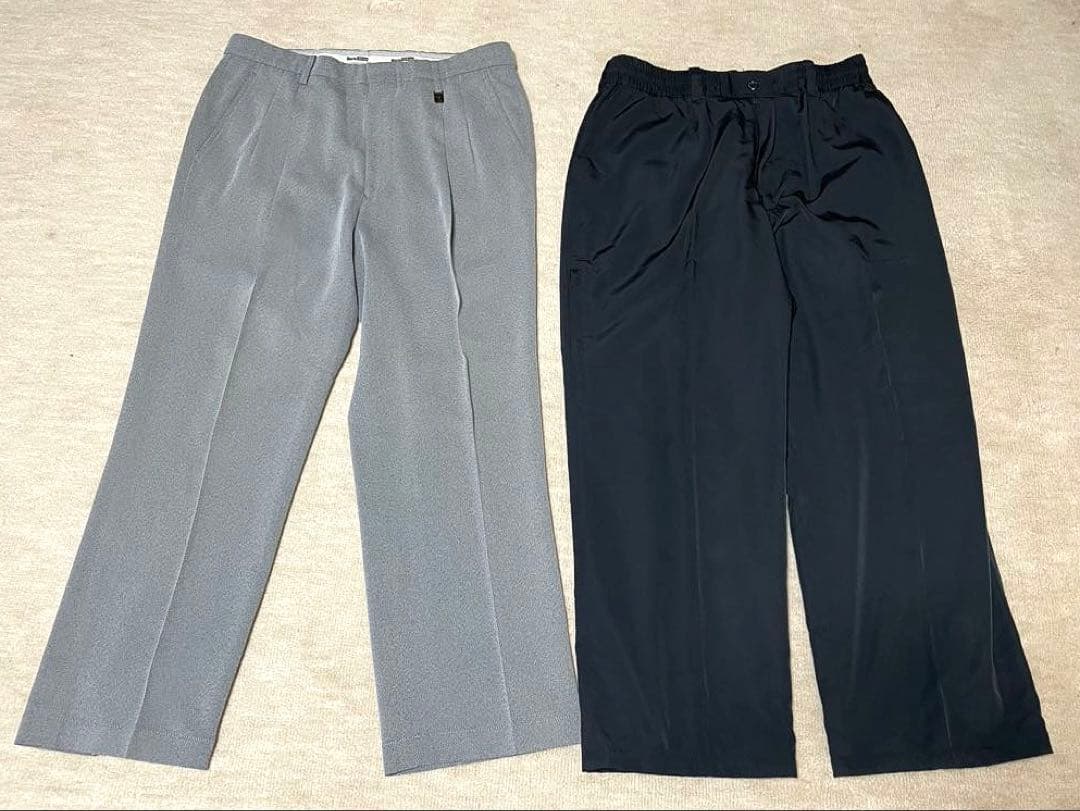 Block&White スラックス 2点セット グレー ネイビー 長ズボン