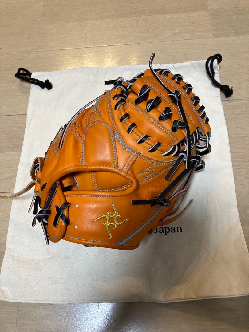 筋*痛様 KANAME 軟式用キャッチャーミット オレンジ