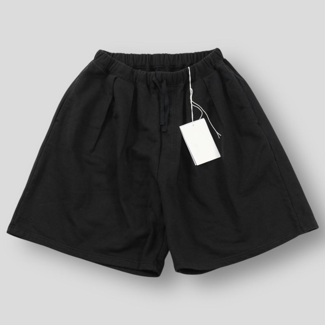 新品 ANCELLM 25SS TUCK SWEAT SHORTS 2 ブラック