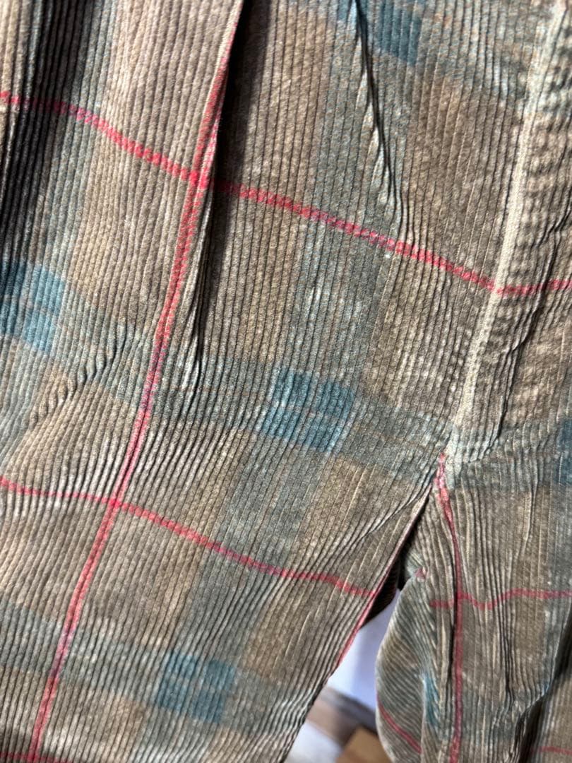 90s polo by ralph laurenチェック柄コーデュロイスラックス